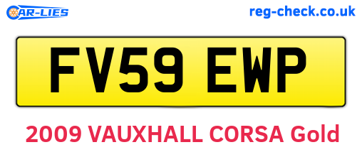 FV59EWP are the vehicle registration plates.
