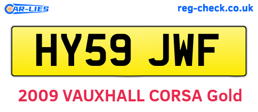 HY59JWF are the vehicle registration plates.