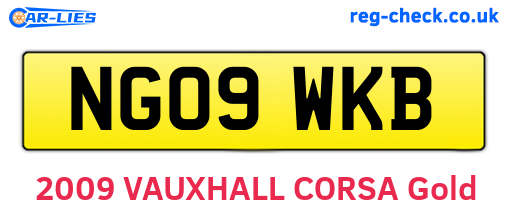NG09WKB are the vehicle registration plates.