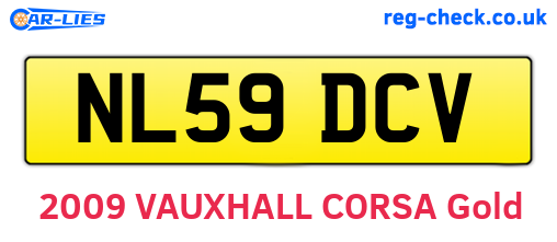 NL59DCV are the vehicle registration plates.