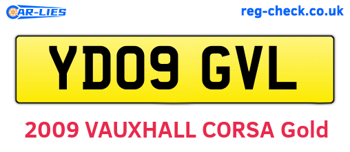 YD09GVL are the vehicle registration plates.