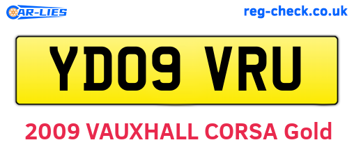 YD09VRU are the vehicle registration plates.