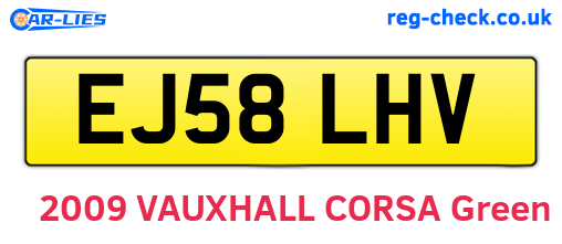EJ58LHV are the vehicle registration plates.