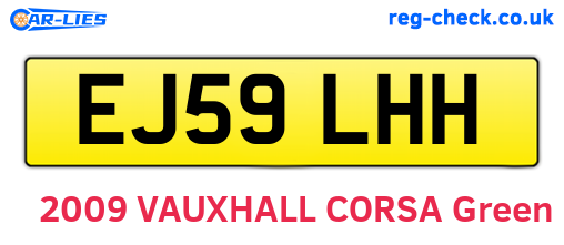 EJ59LHH are the vehicle registration plates.