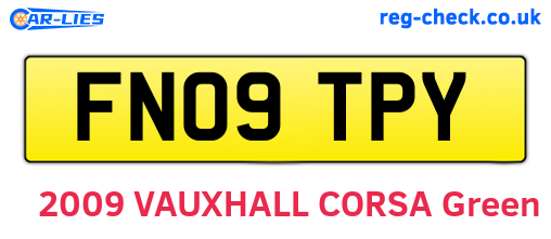 FN09TPY are the vehicle registration plates.