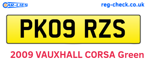 PK09RZS are the vehicle registration plates.