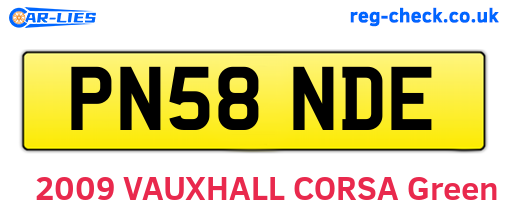 PN58NDE are the vehicle registration plates.