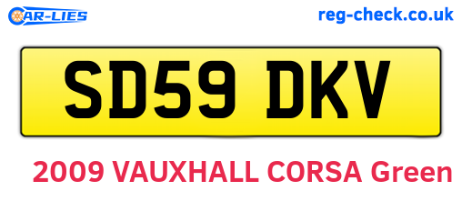 SD59DKV are the vehicle registration plates.