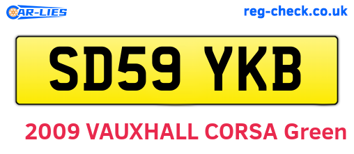 SD59YKB are the vehicle registration plates.