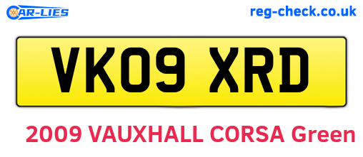 VK09XRD are the vehicle registration plates.