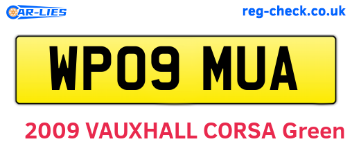 WP09MUA are the vehicle registration plates.