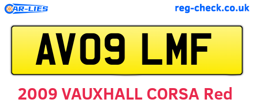 AV09LMF are the vehicle registration plates.