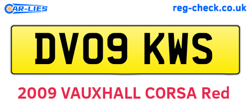 DV09KWS are the vehicle registration plates.