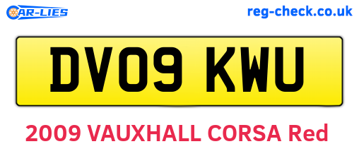DV09KWU are the vehicle registration plates.