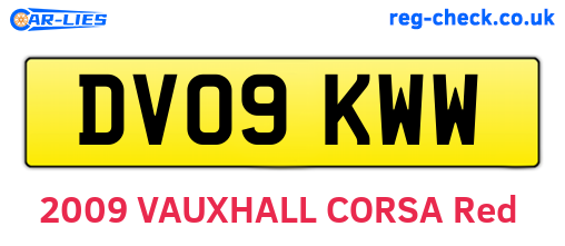 DV09KWW are the vehicle registration plates.