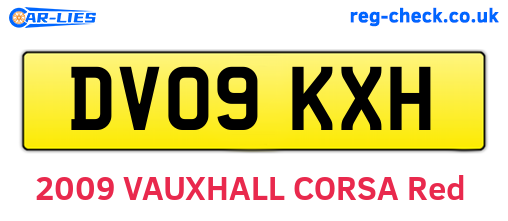 DV09KXH are the vehicle registration plates.