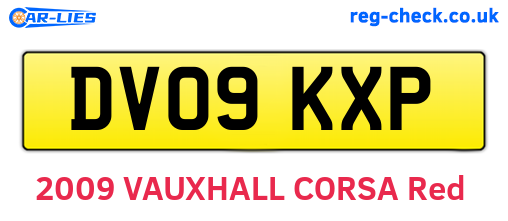 DV09KXP are the vehicle registration plates.