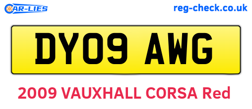 DY09AWG are the vehicle registration plates.