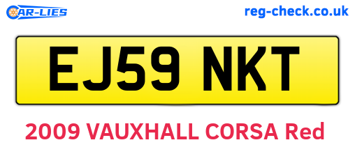 EJ59NKT are the vehicle registration plates.