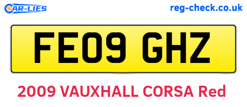 FE09GHZ are the vehicle registration plates.
