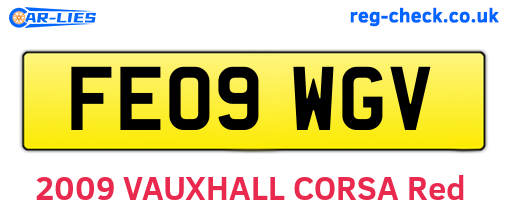 FE09WGV are the vehicle registration plates.