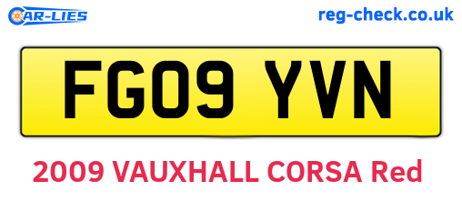 FG09YVN are the vehicle registration plates.