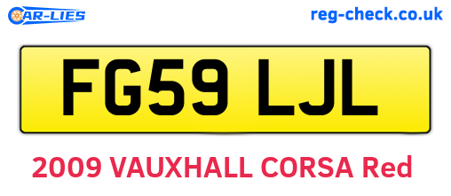 FG59LJL are the vehicle registration plates.