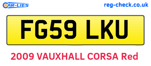 FG59LKU are the vehicle registration plates.