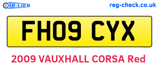 FH09CYX are the vehicle registration plates.