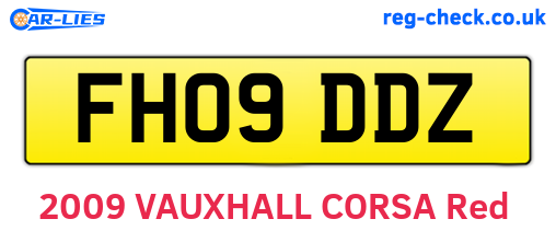 FH09DDZ are the vehicle registration plates.