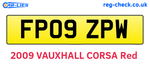 FP09ZPW are the vehicle registration plates.
