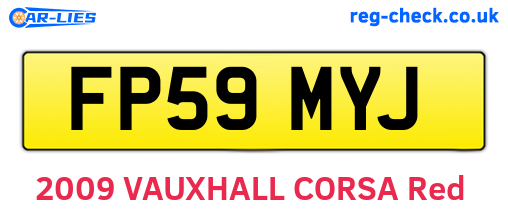 FP59MYJ are the vehicle registration plates.