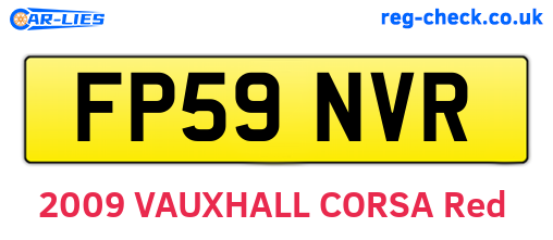 FP59NVR are the vehicle registration plates.