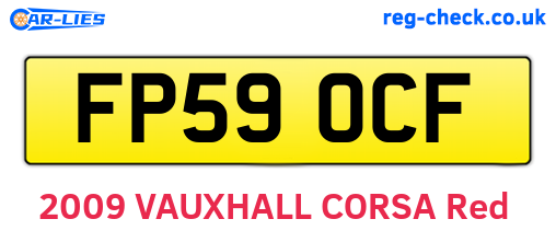FP59OCF are the vehicle registration plates.