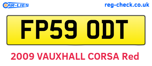 FP59ODT are the vehicle registration plates.