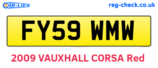 FY59WMW are the vehicle registration plates.
