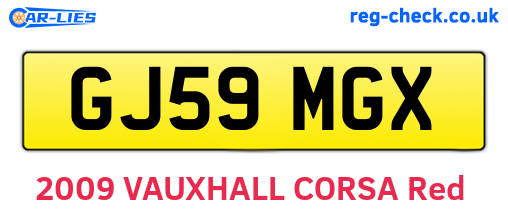 GJ59MGX are the vehicle registration plates.