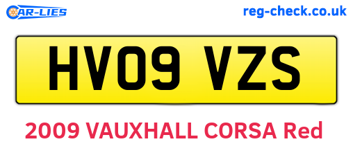 HV09VZS are the vehicle registration plates.