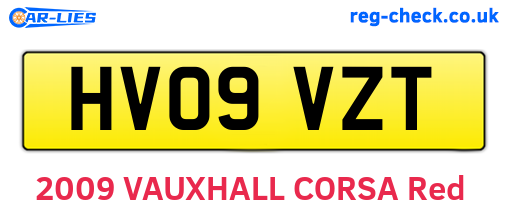 HV09VZT are the vehicle registration plates.