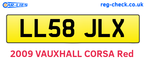 LL58JLX are the vehicle registration plates.