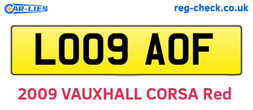LO09AOF are the vehicle registration plates.