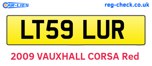 LT59LUR are the vehicle registration plates.