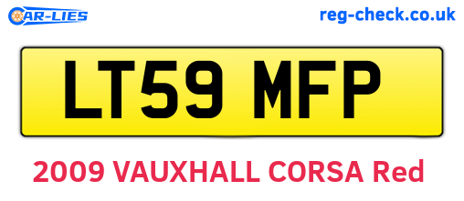 LT59MFP are the vehicle registration plates.