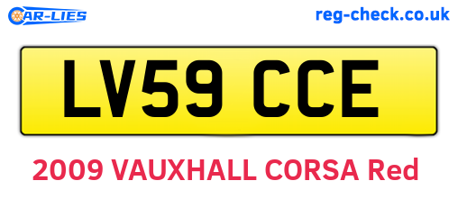 LV59CCE are the vehicle registration plates.