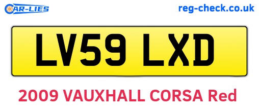 LV59LXD are the vehicle registration plates.