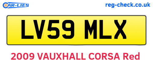 LV59MLX are the vehicle registration plates.