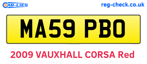 MA59PBO are the vehicle registration plates.