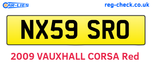 NX59SRO are the vehicle registration plates.