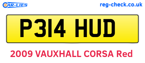 P314HUD are the vehicle registration plates.