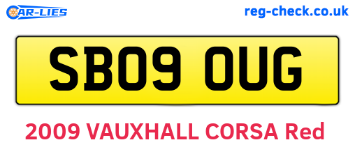 SB09OUG are the vehicle registration plates.